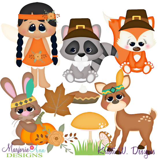 Woodland Thanksgiving SVG Cutting Files + Clipart - Click Image to Close